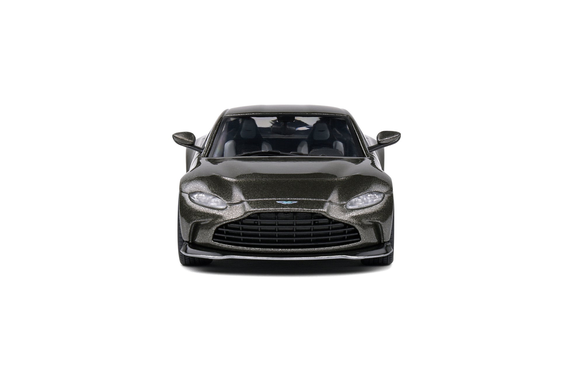 Front Aston Martin Vantage V12 Cumberland Grey 1:43 scale model car by Solido