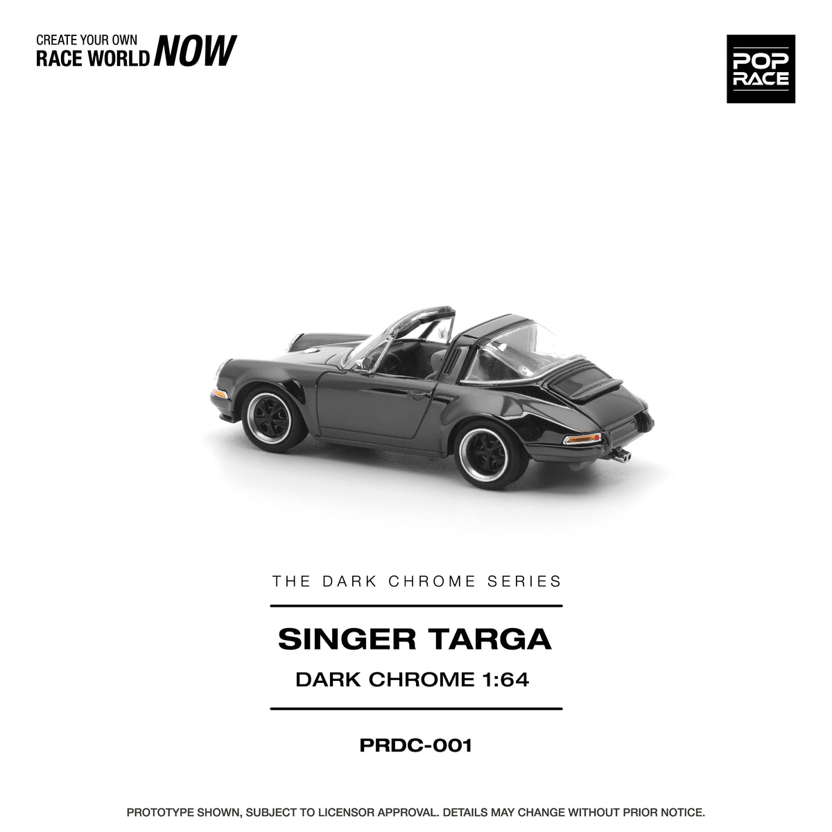 Singer Targa Dark Chrome 1:64 scale model car - Poprace