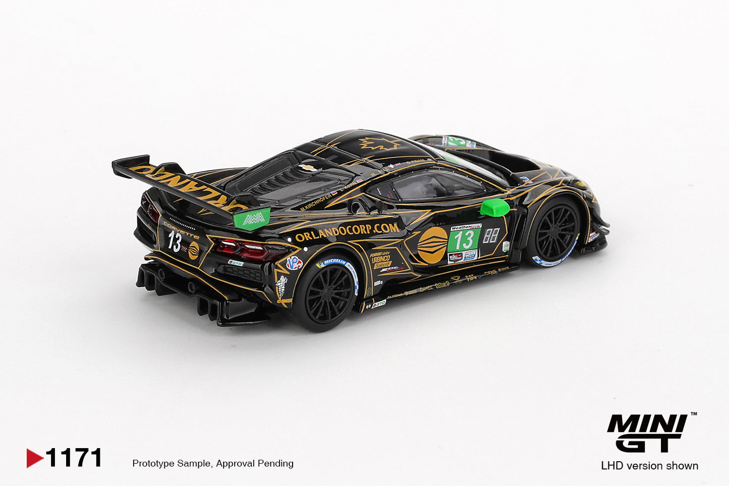 Chevrolet Corvette Z06 GT3.R #13 AWA 2025 IMSA Daytona 24 Hrs 1:64 scale model car - Mini GT