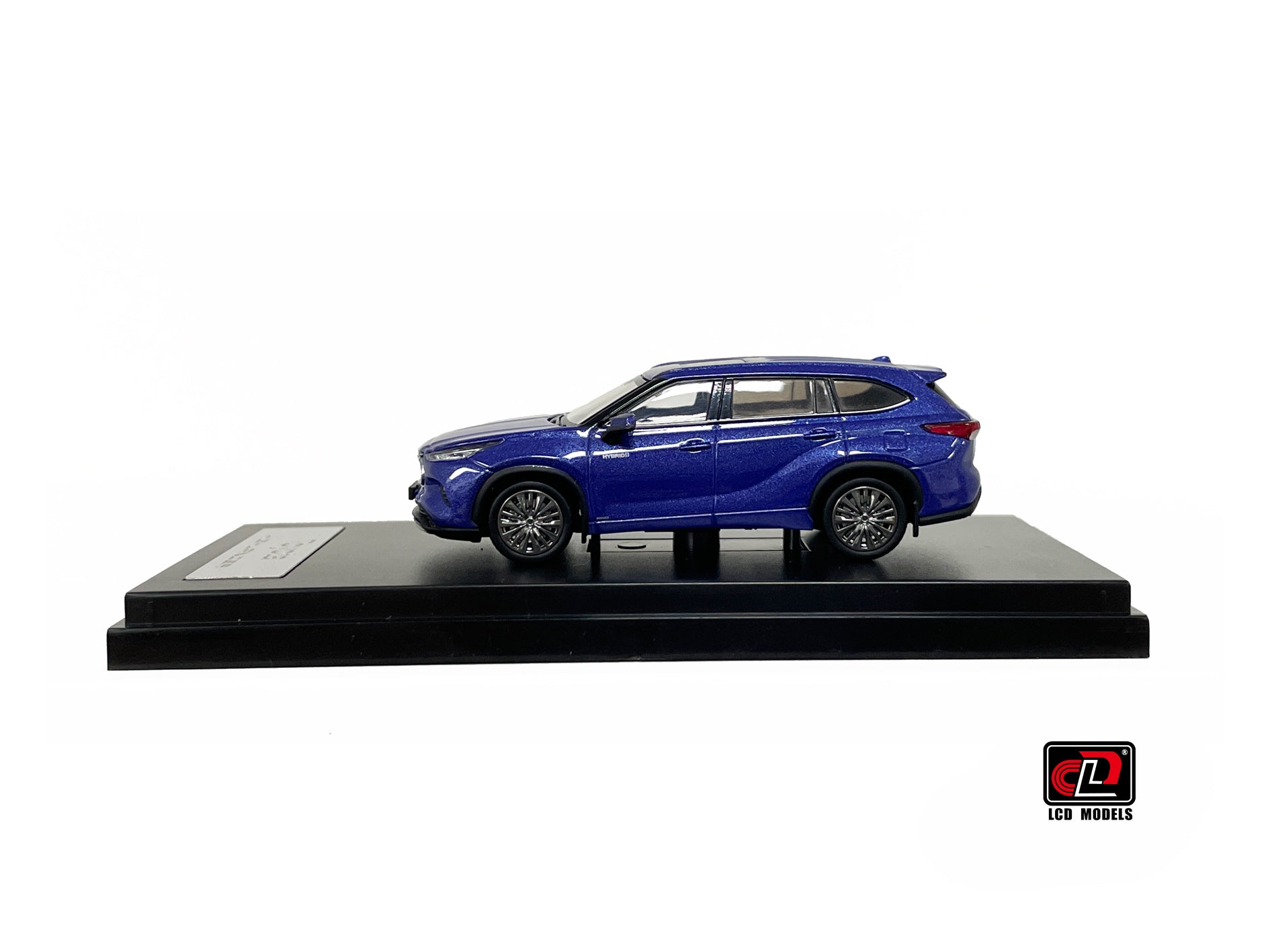 1st side view of LCD 1:64 Toyota HighLander BLUE