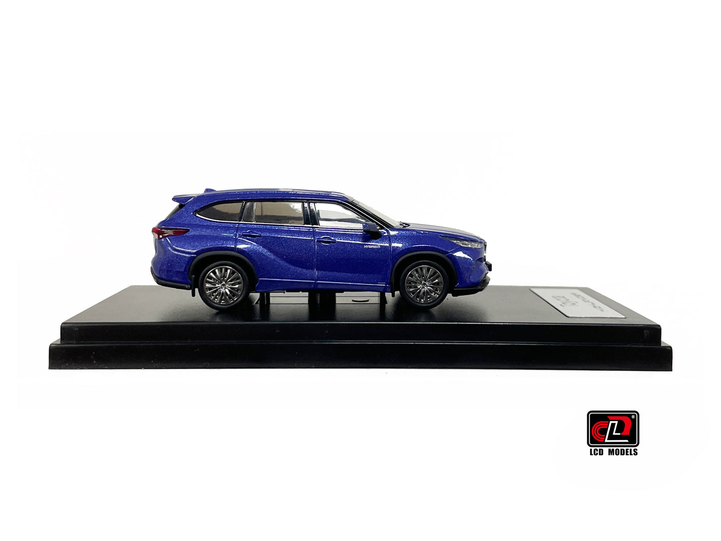 2nd side view of LCD 1:64 Toyota HighLander BLUE