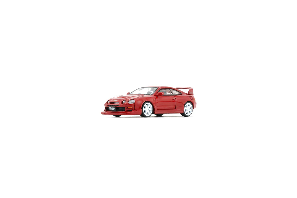 Front perspective Toyota Celica GT Four Red (RHD) 1:64 scale model car - BM creations Product code 64B0417