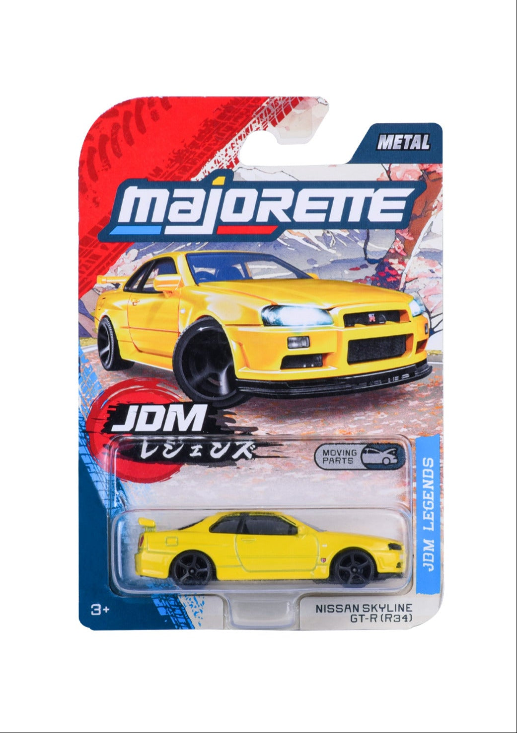 Majorette JDM Legends Nissan Skyline GT-R R34 Yellow 1:64 scale diecast model car — buy online India | Kollectibles