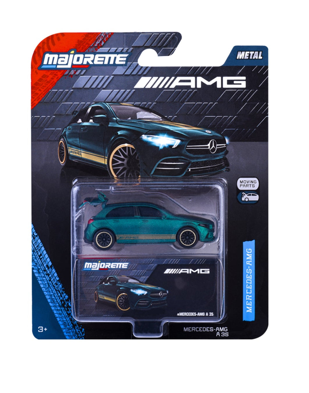 Mercedes-AMG A 35 Dark Green 1:64 scale model car - Majorette Mercedes-AMG Deluxe