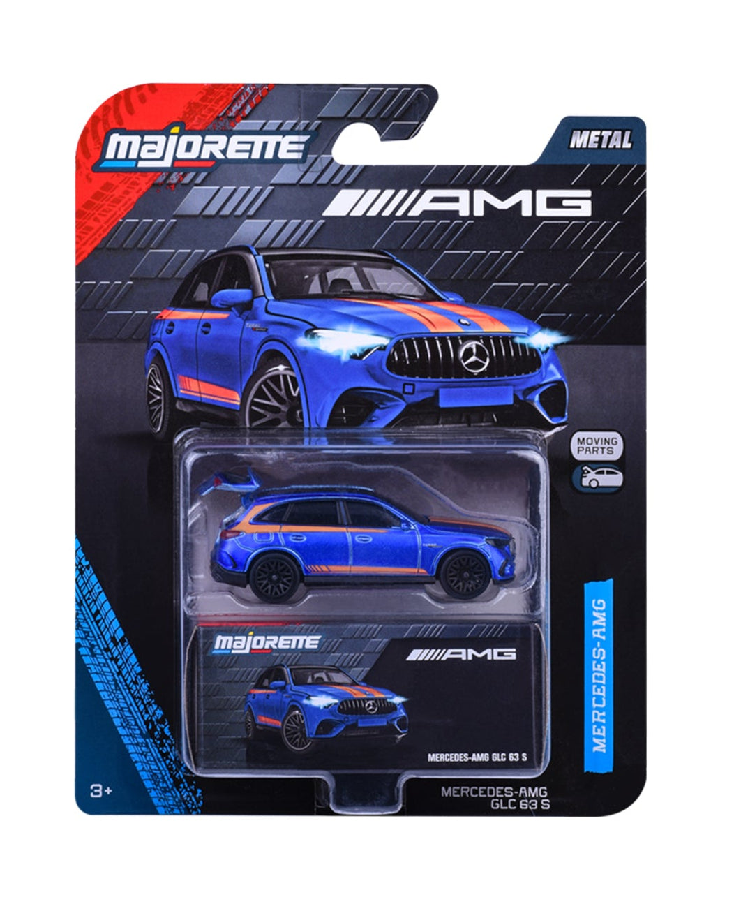 Mercedes-AMG GLC 63 S Blue 1:64 scale model car - Majorette Mercedes-AMG Deluxe
