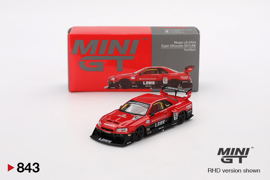 Buy Nissan LB-ER34 Super Silhouette SKYLINE Red/Black 1:64 scale
