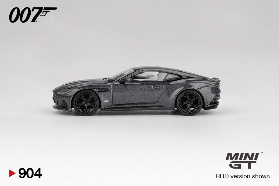 side view Aston Martin DBS no time to die 1:64 scale model car - Mini GT