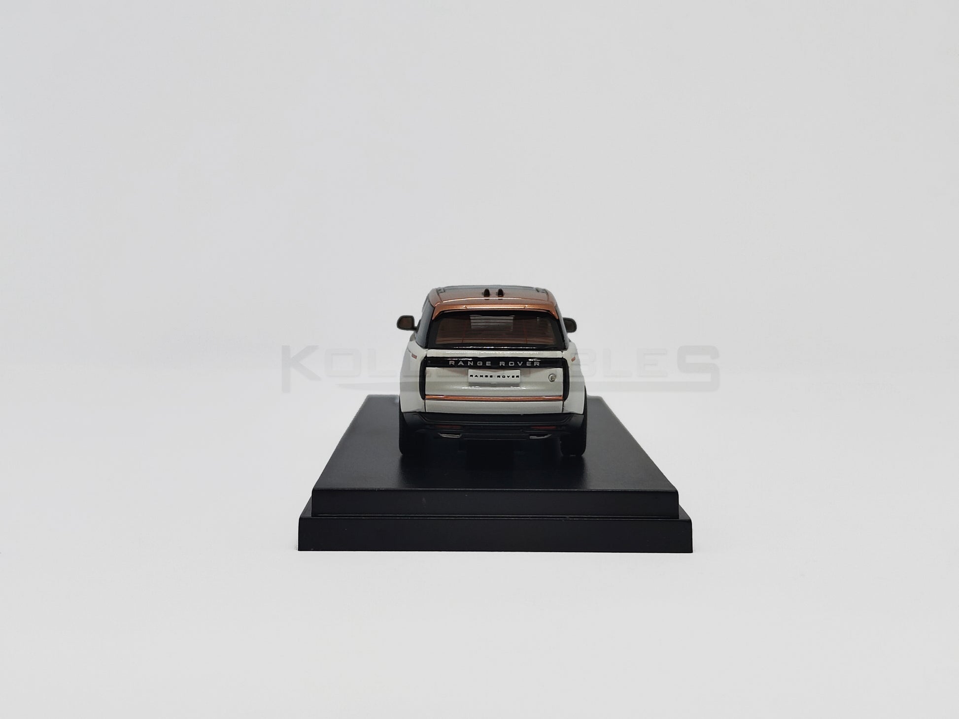 Back view of Land Rover Range Rover White 1:64 white model car by LCD Models