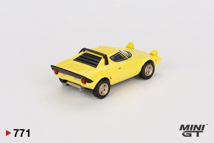 Lancia Stratos HF Stradale Giallo Fly 1:64 scale model car - Mini GT
