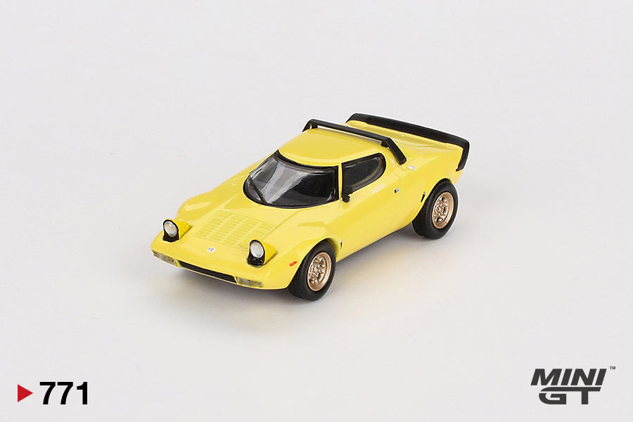 Lancia Stratos HF Stradale Giallo Fly 1:64 scale model car - Mini GT