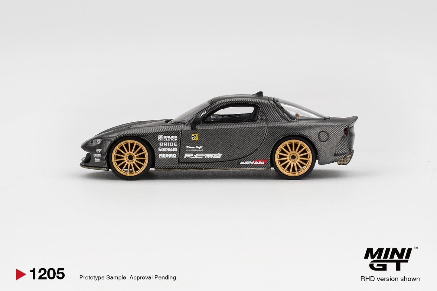 Mazda RX-7 RE-Amemiya Matsukiyo KOKU 3 Rotor NA-7 1:64 Mini GT diecast MGT01205 – side profile