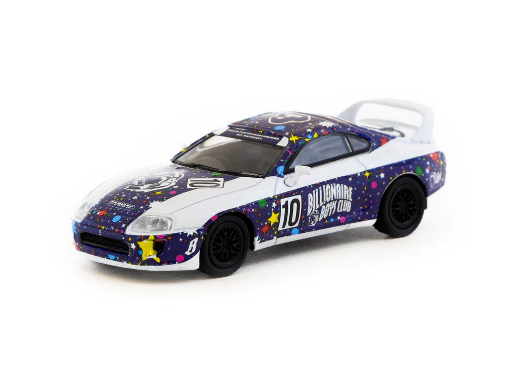 Front perspective view Toyota Supra Billionaire Boys Club 1:64 scale model car - Tarmac works