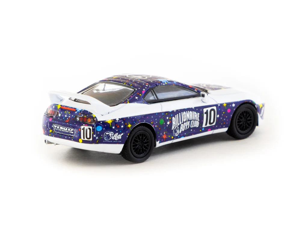 Back perspective view of Toyota Supra Billionaire Boys Club 1:64 scale model car - Tarmac works