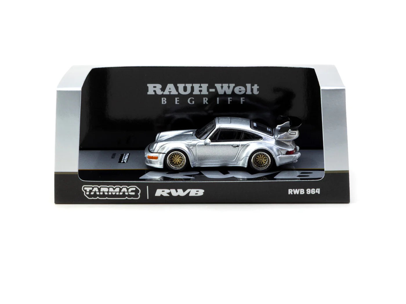 Porsche RWB 964 Silver 1:64 scale model car - Tarmac works