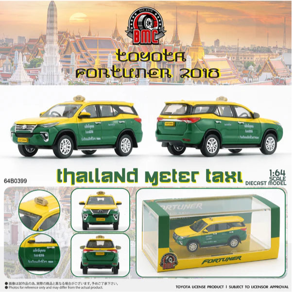 Toyota Fortuner 2018 Thai Taxi (RHD) 1:64 scale model car - BM creations