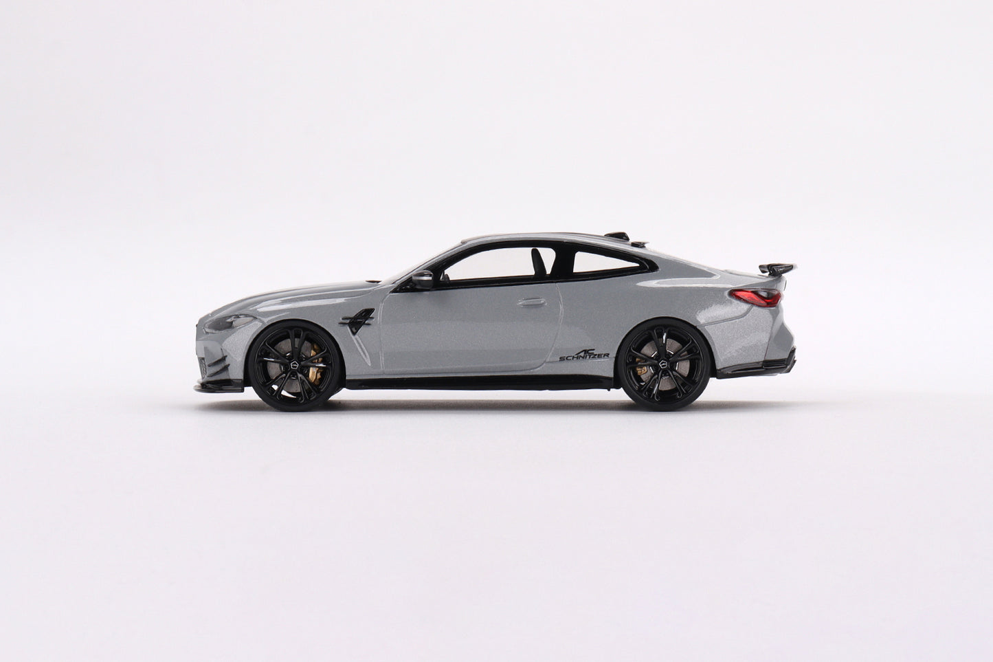 Damaged/Broken acrylic case with damaged mirror - BMW M4 by AC Schnitzer Brooklyn Grey Metallic 1:43 scale model car - TSM model