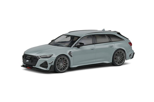 front and side perspective view of Audi RS6-R Nardo Grey Solido 1:43 scale model car