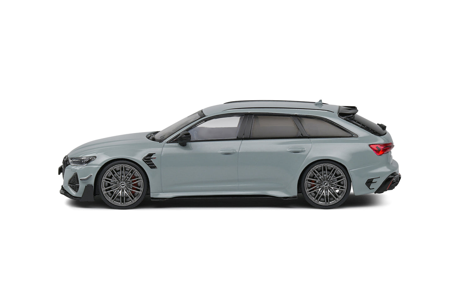 side view of Audi RS6-R Nardo Grey Solido 1:43 scale model car
