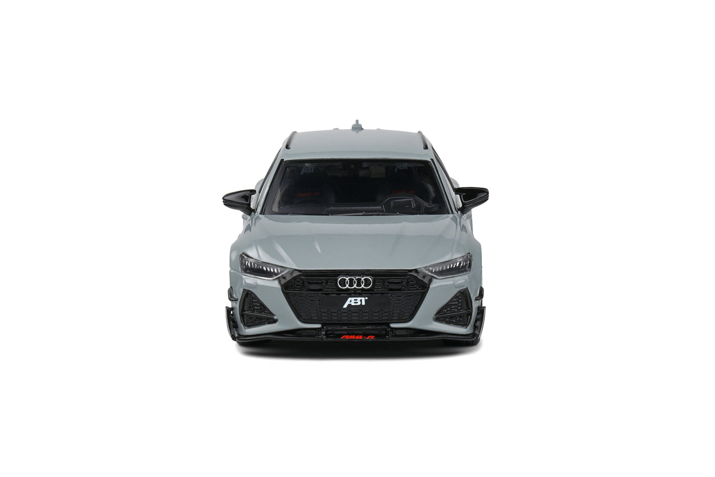 front view of Audi RS6-R Nardo Grey Solido 1:43 scale model car