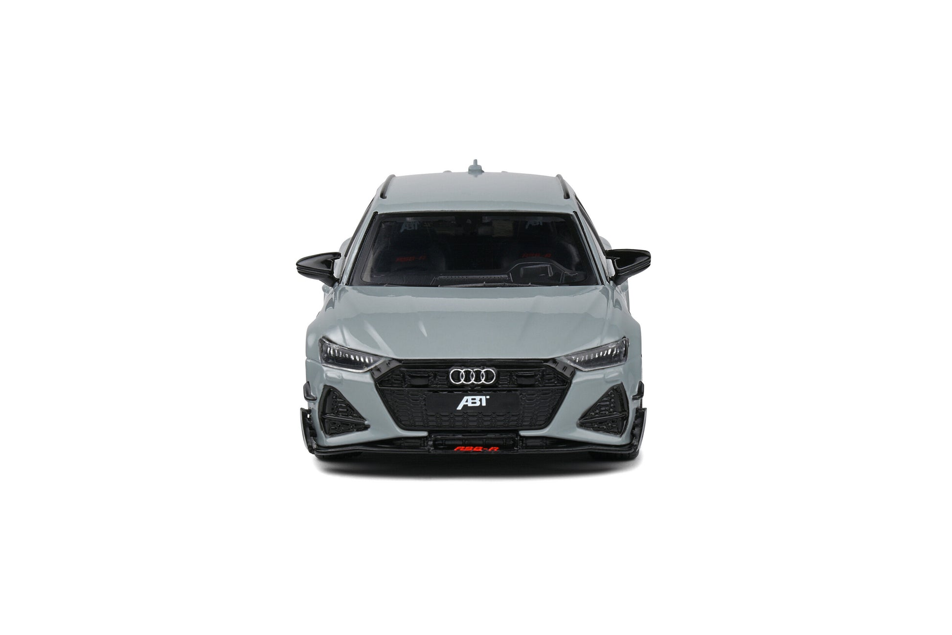 front view of Audi RS6-R Nardo Grey Solido 1:43 scale model car