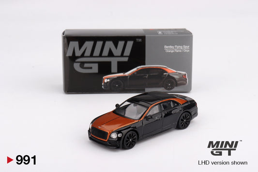 Bentley Flying Spur Orange Flame / Onyx 1:64 scale model car - Mini GT