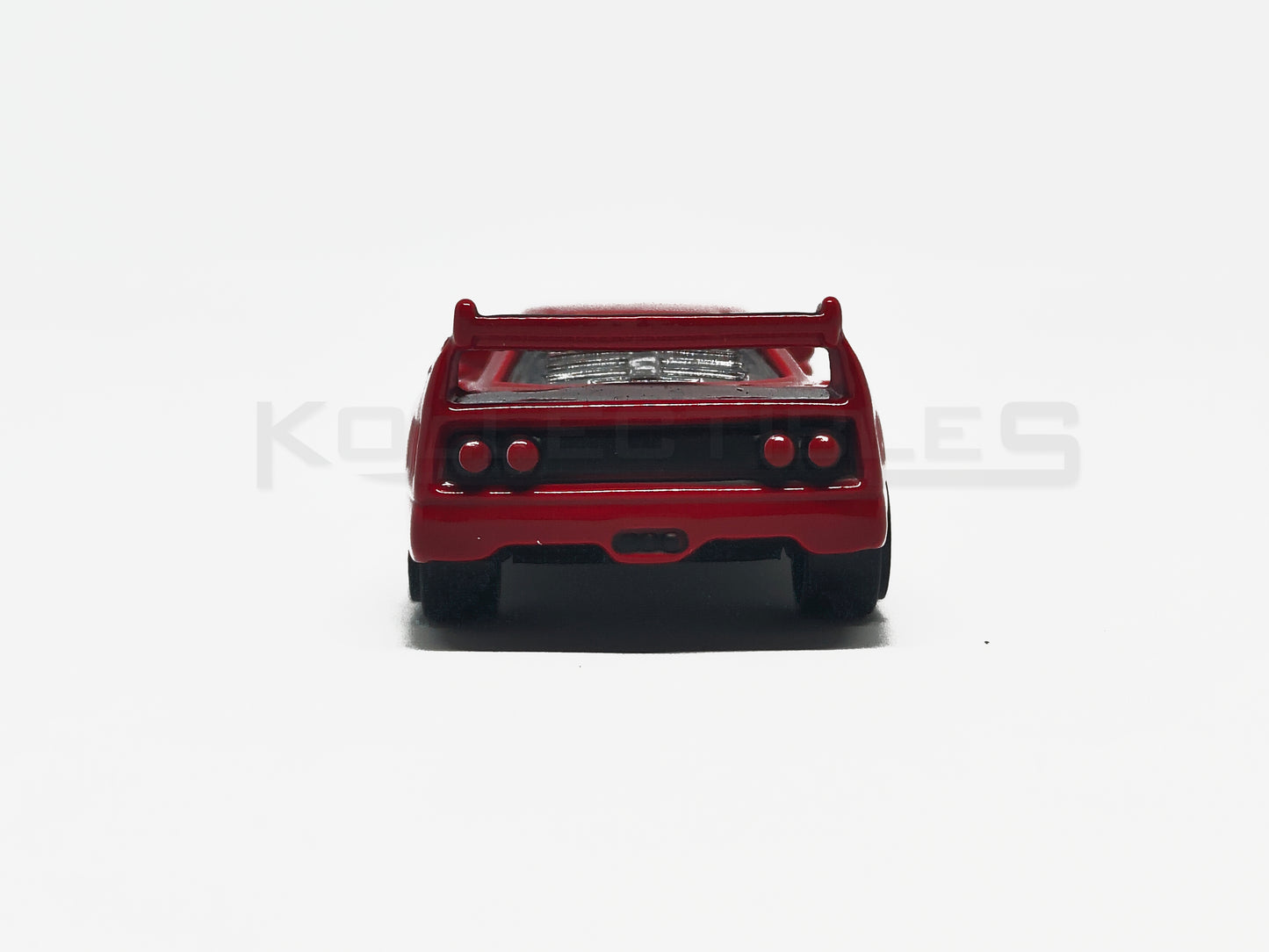 back view of Ferrari F40 Competizione Red 1:64 scale model car - Bburago