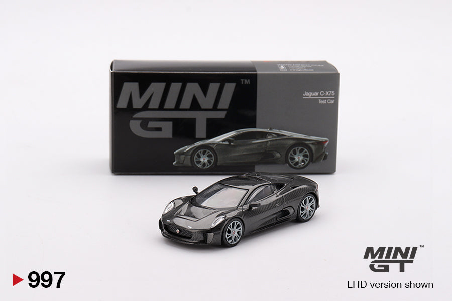 Jaguar C-X75 Test car 1:64 scale model car - Mini GT with Box