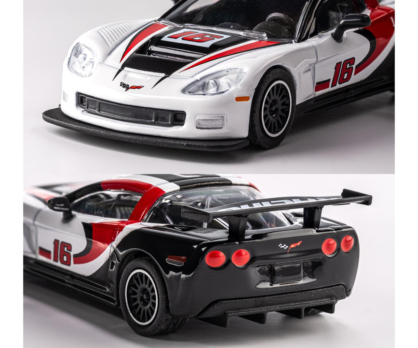 detailed view of 2005 Chevrolet Corvette C6 R 1:64 scale model car - Majorette