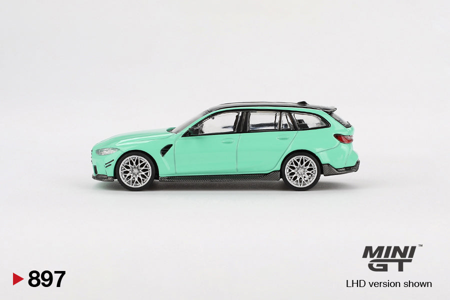 BMW M3 M Performance Touring Mint Green 1:64 scale model car - Mini GT