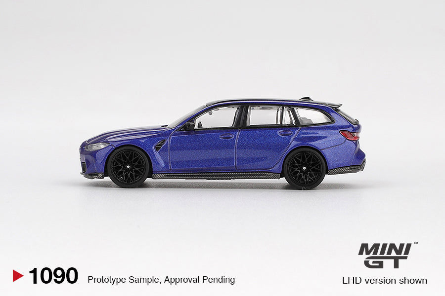 BMW M3 Competition Touring Portimao Blue Metallic 1:64 scale model car - Mini GT