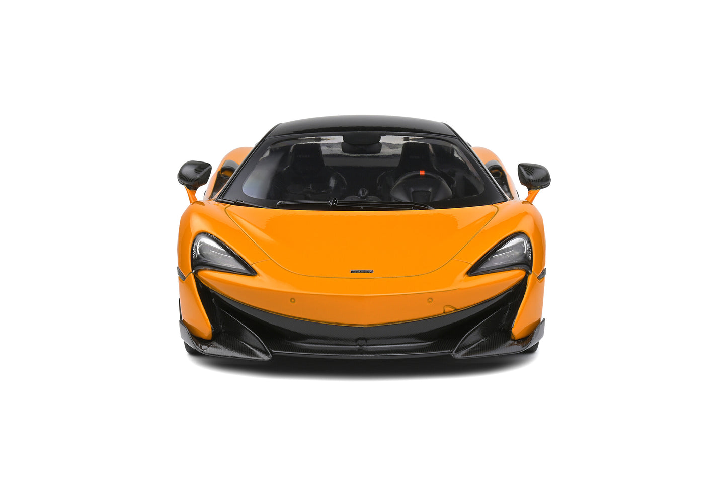 front view of McLaren 600 LT McLaren Orange 2018 Solido 1:18 scale model car