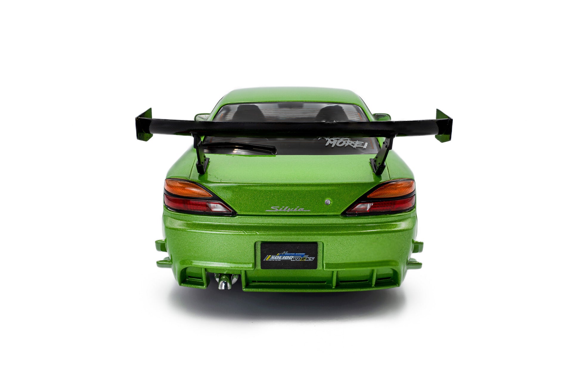 back view of Nissan Silvia S15 Spec-R Aero Solido Green 1999 1:18 Scale model car - Solido