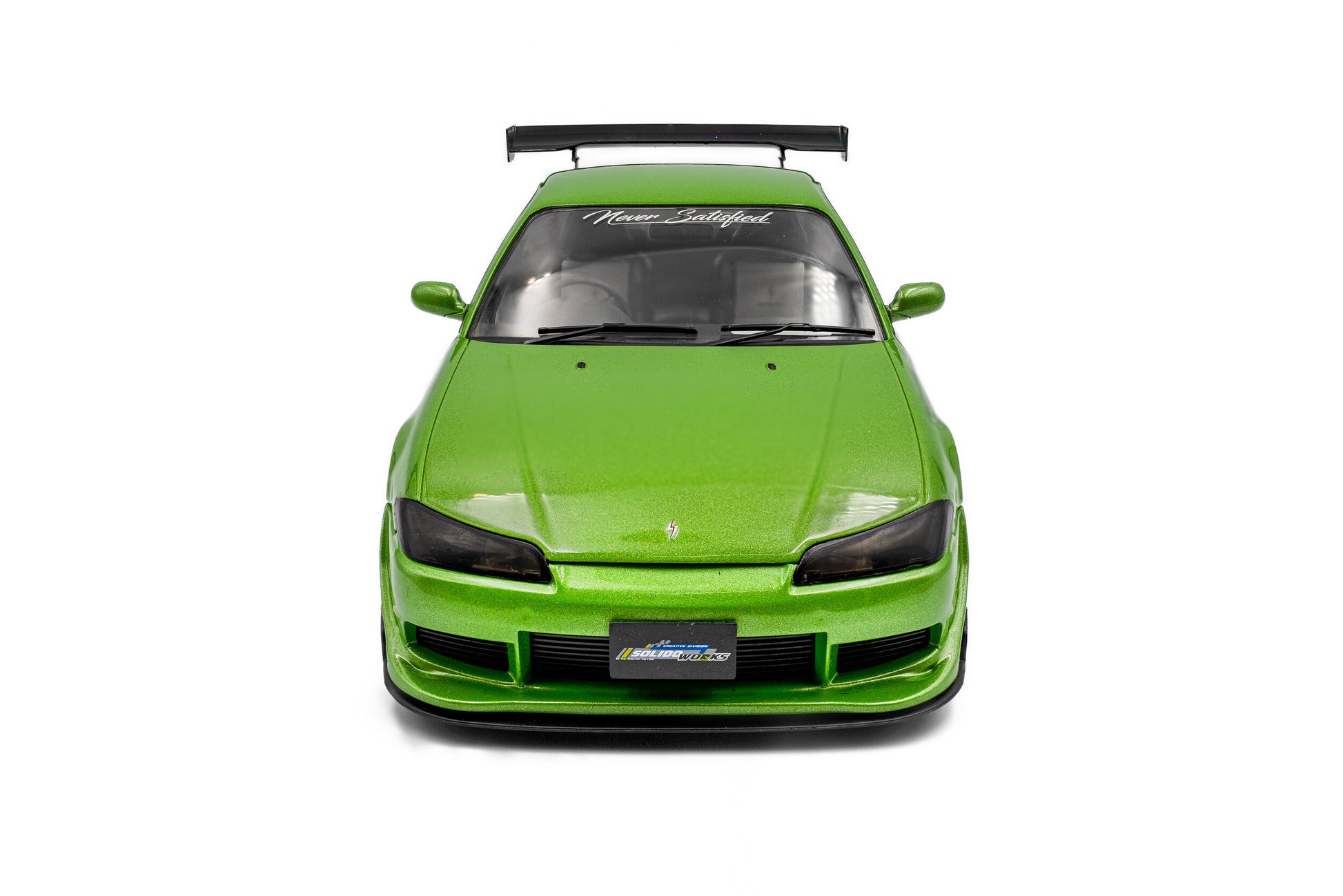 front top view of Nissan Silvia S15 Spec-R Aero Solido Green 1999 1:18 Scale model car - Solido