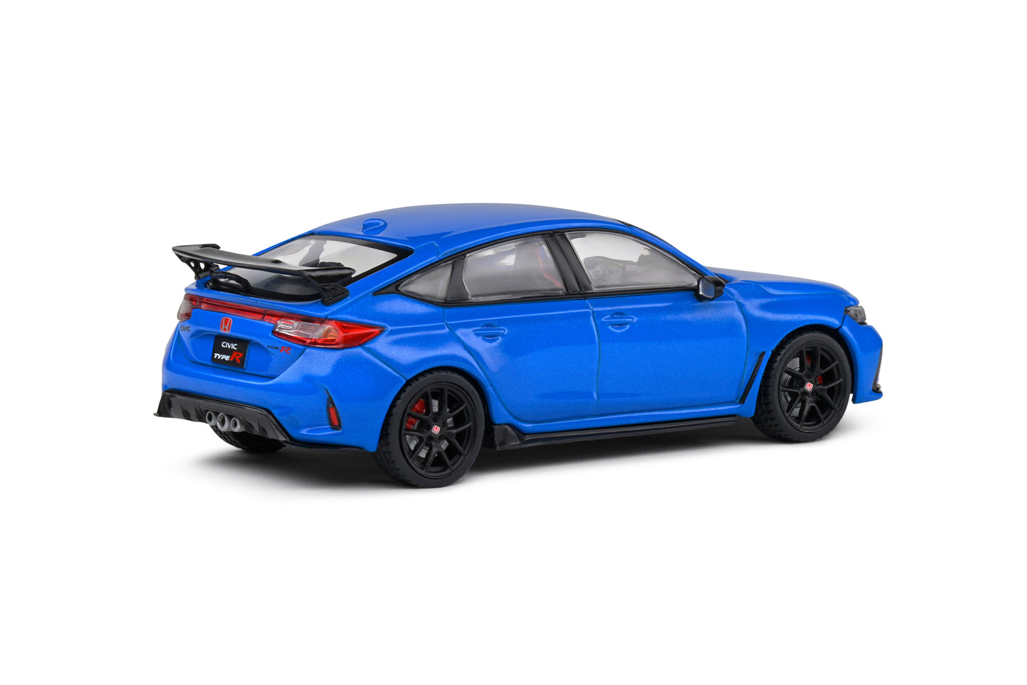 Back perspective view Honda Civic Type Racing Blue Pearl 2022 1:43 scale model car - Solido