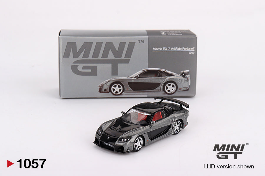 Mazda RX-7 VeilSide Fortune Grey 1:64 scale model car - Mini GT