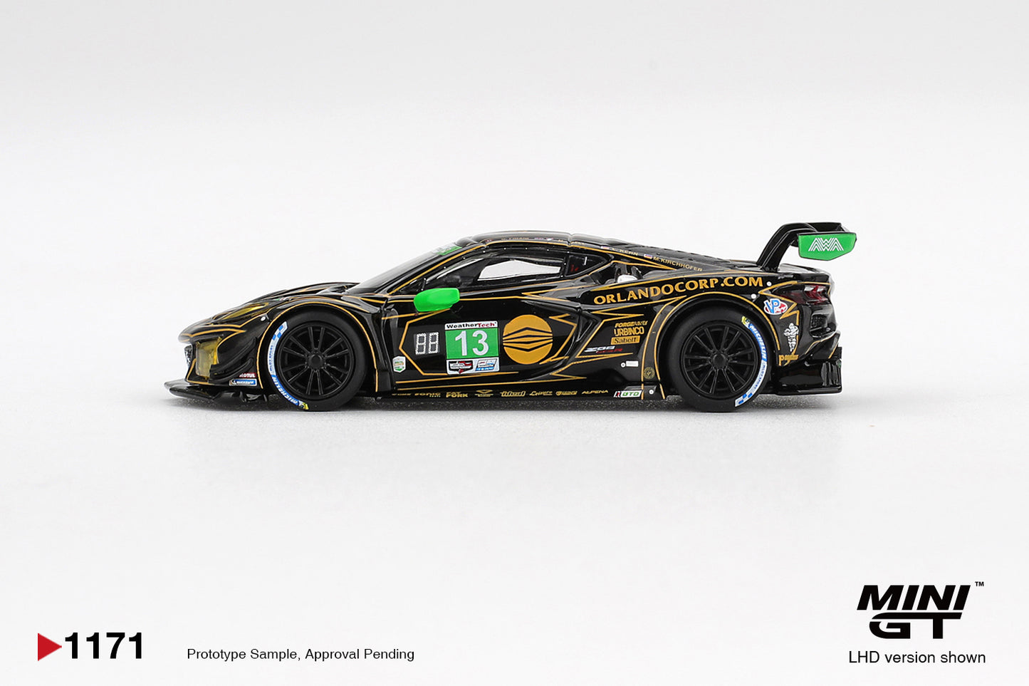 Chevrolet Corvette Z06 GT3.R #13 AWA 2025 IMSA Daytona 24 Hrs 1:64 scale model car - Mini GT