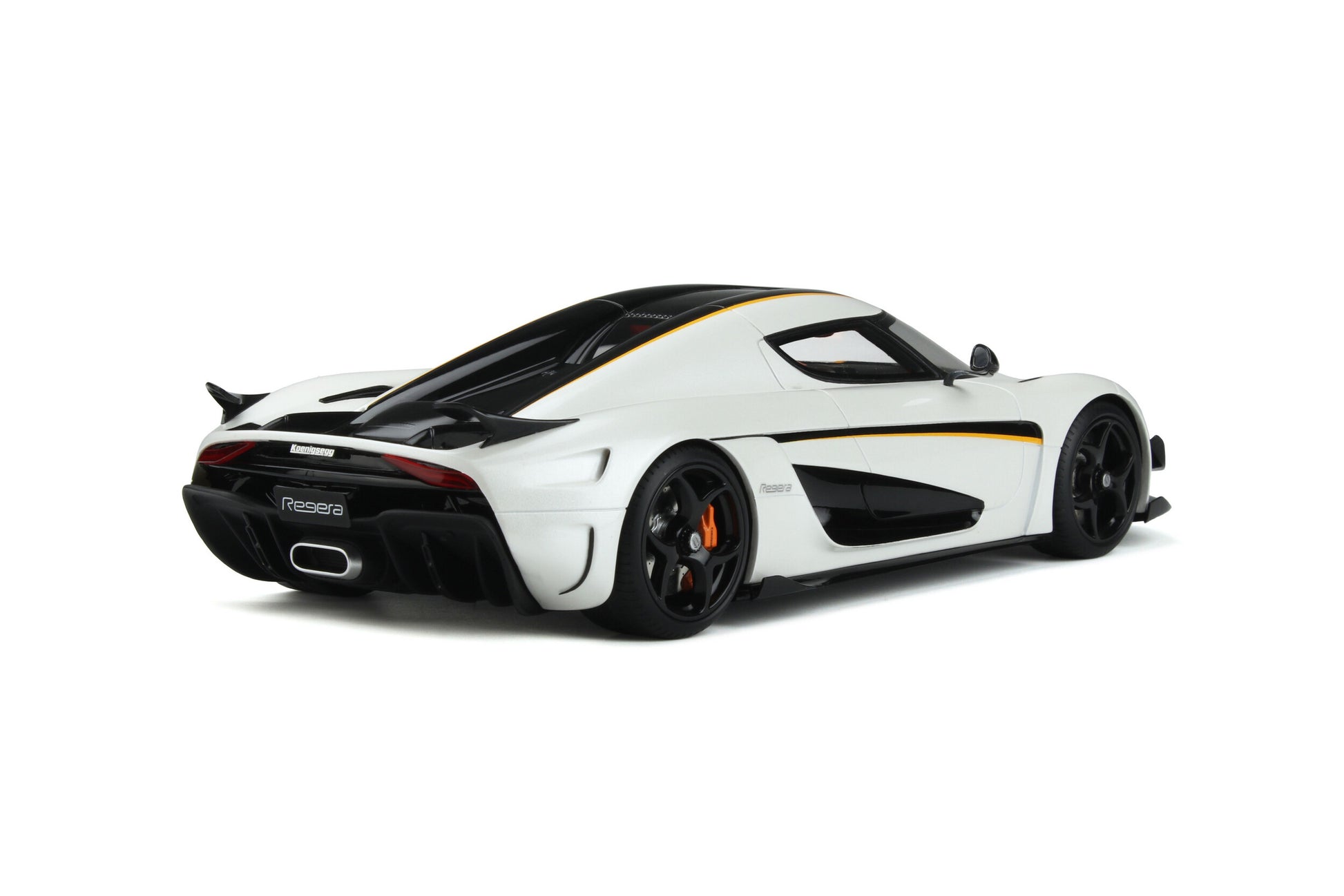 back perspective viewKoenigsegg Regrera Record White 2023 1:18 scale model car by GT Spirit