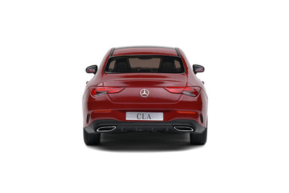 back view of Mercedes Benz CLA C118 Coupe AMG Line - Rouge Patagonie - 2019 Solido scale model car
