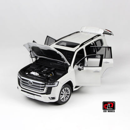 Toyota Land Cruiser 300-ZX White 1:18 scale model car - LCD Models