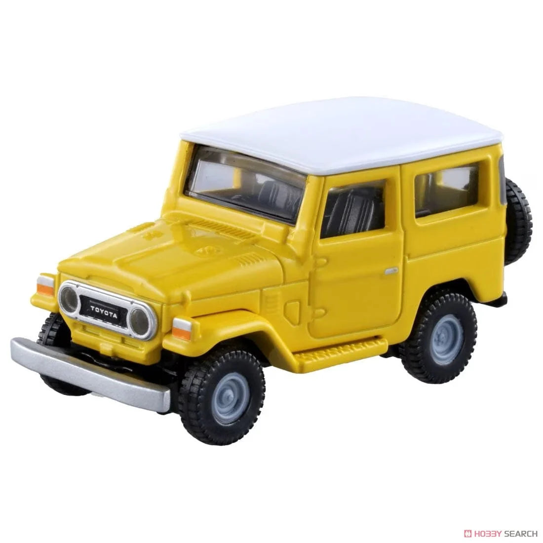 Toyota Land Cruiser yellow 1:64 scale model car - Tomica Premium
