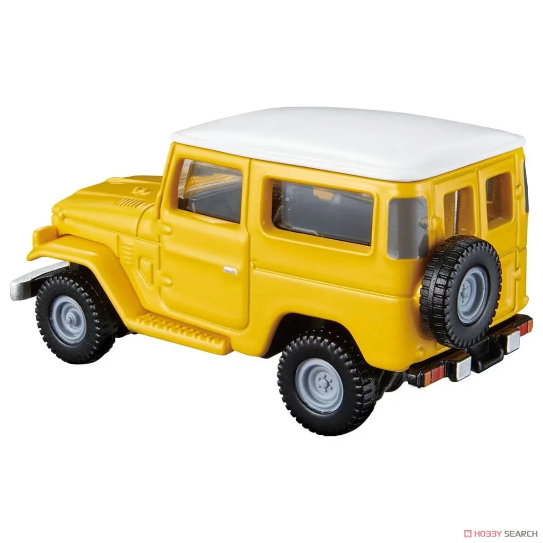 Toyota Land Cruiser yellow 1:64 scale model car - Tomica Premium