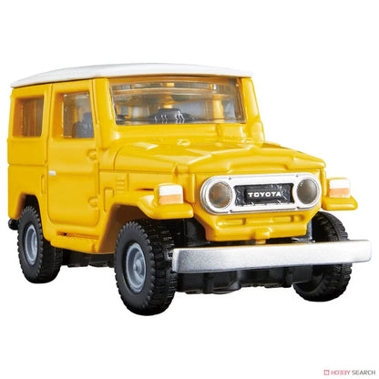 Toyota Land Cruiser yellow 1:64 scale model car - Tomica Premium
