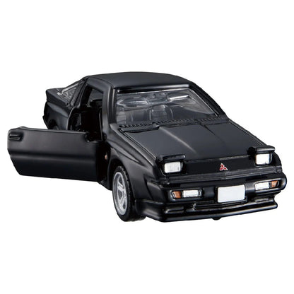front perspctive view with door open of Mitsubishi Starion '24 1:64 Scale Model Car – Tomica Premium (Product Code: 933885)