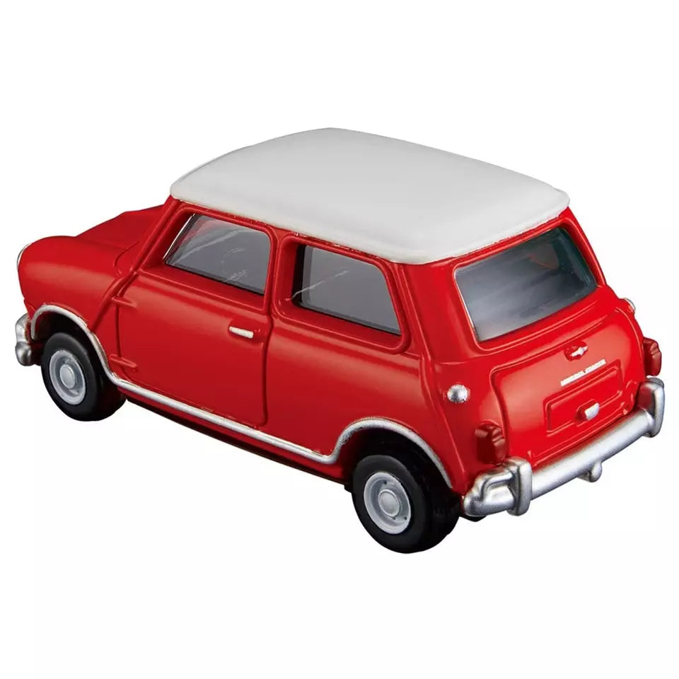 back perspective view of Morris Mini 1:64 scale model car - Tomica premium