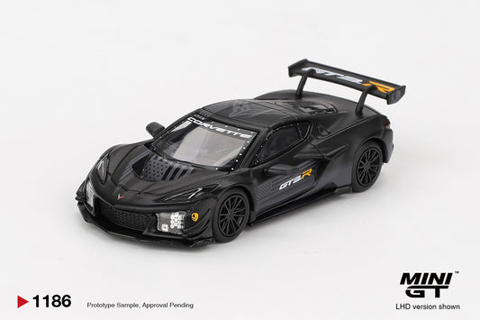 Chevrolet Corvette Z06 GT3.R Road America Test Car 1:64 Scale Model Car – Mini GT (Product Code: MGT01186) with 'MINI GT' branding on a white background