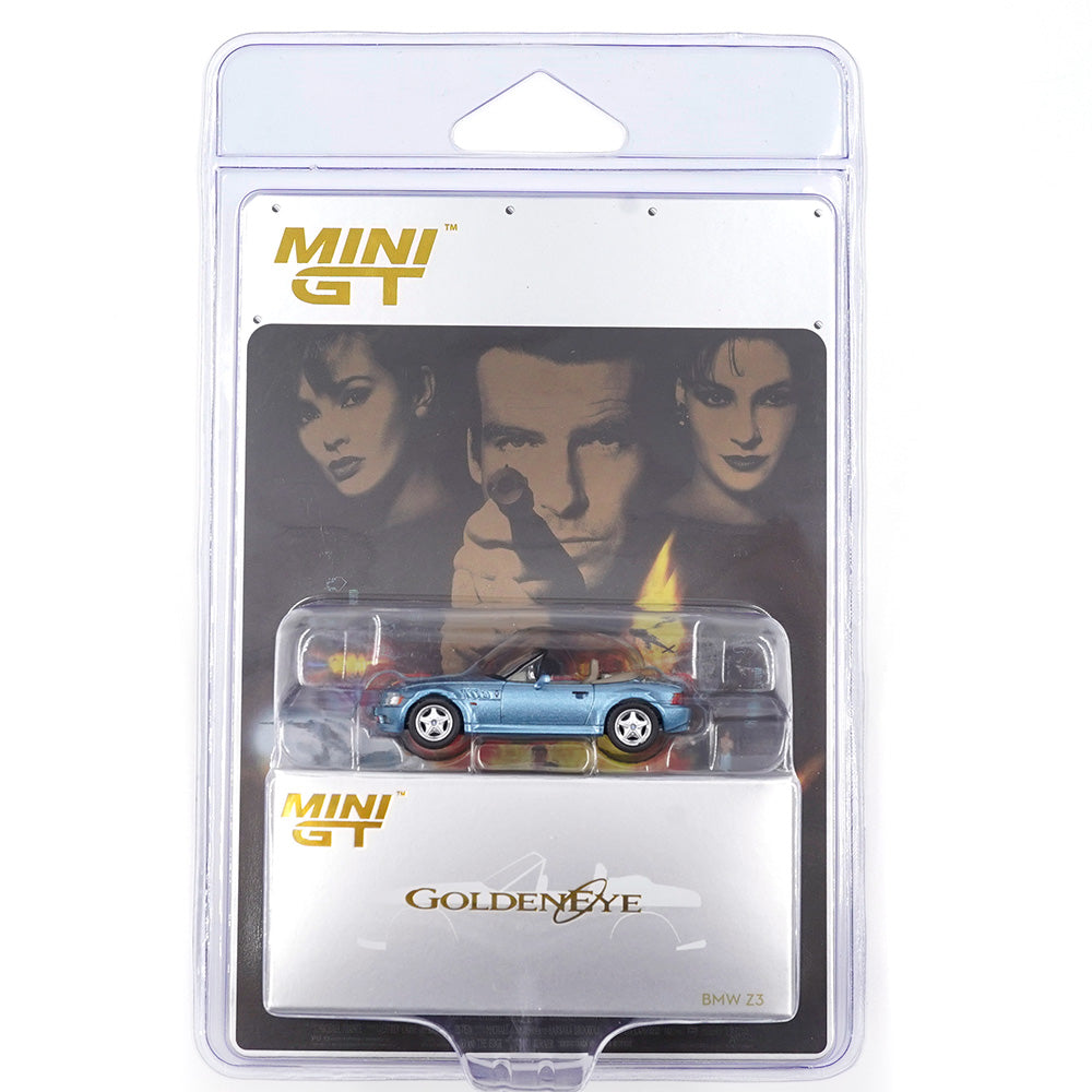 BMW Z3 GoldenEye 007 Atlanta Blue 1:64 scale model car - Mini GT