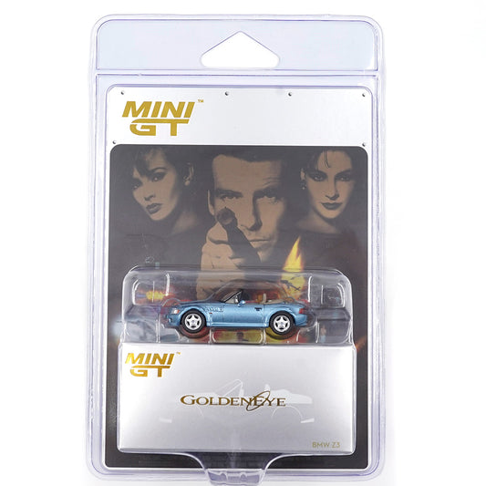 BMW Z3 GoldenEye 007 Atlanta Blue 1:64 scale model car - Mini GT