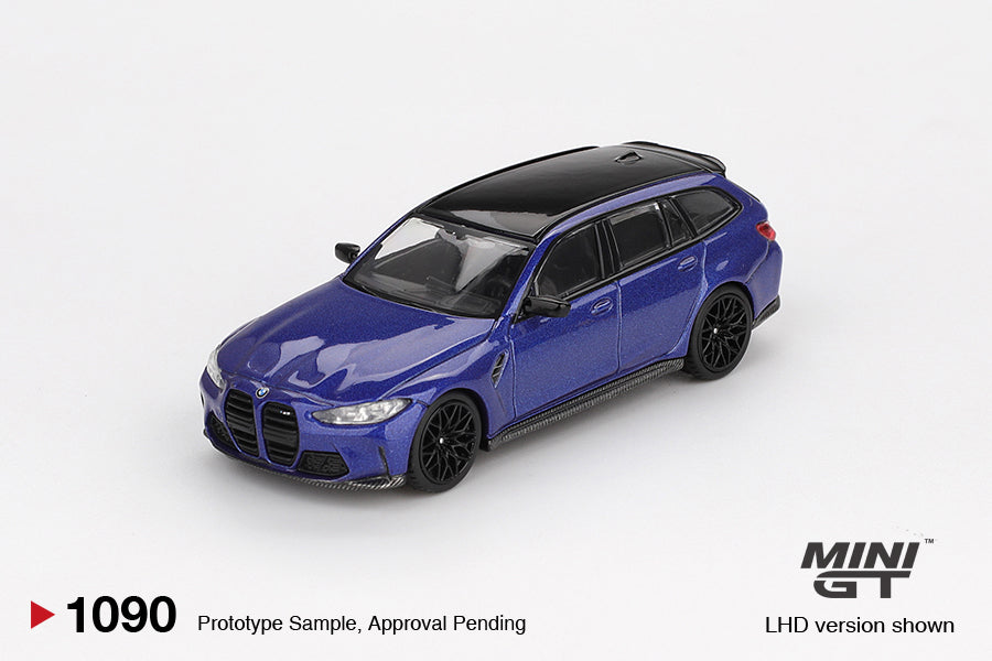 BMW M3 Competition Touring Portimao Blue Metallic 1:64 scale model car - Mini GT