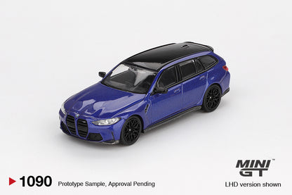 BMW M3 Competition Touring Portimao Blue Metallic 1:64 scale model car - Mini GT