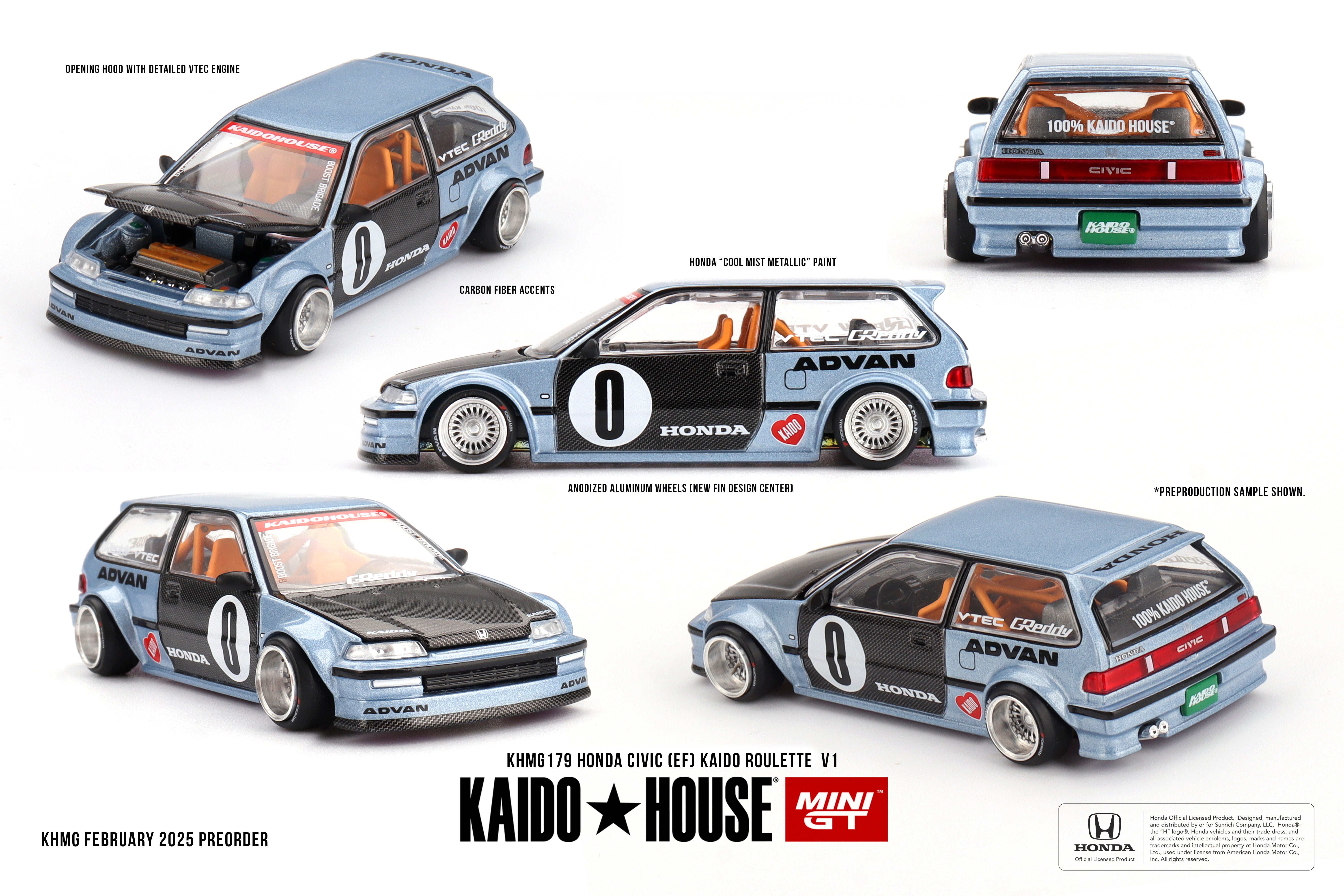 KAIDO HOUSE LTDEDN HONDA CIVIC シビック Kaido House Honda Civic (EF) Kaido Works LTDEDN (LA Diecast Club